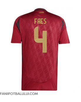 Belgia Wout Faes #4 Tricou Fotbal Replică European 2024 Barbati Acasa